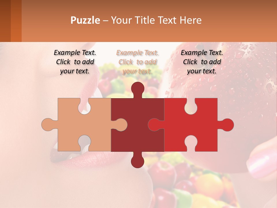 Chocolate Girl Isolated PowerPoint Template