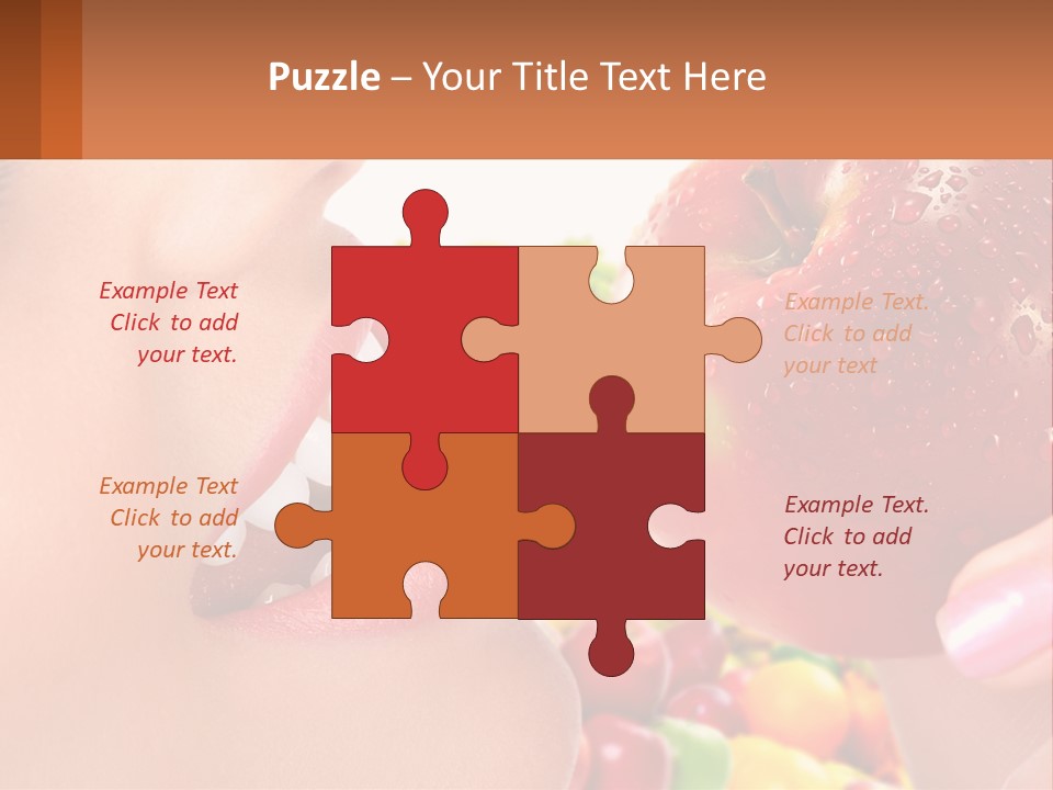 Chocolate Girl Isolated PowerPoint Template