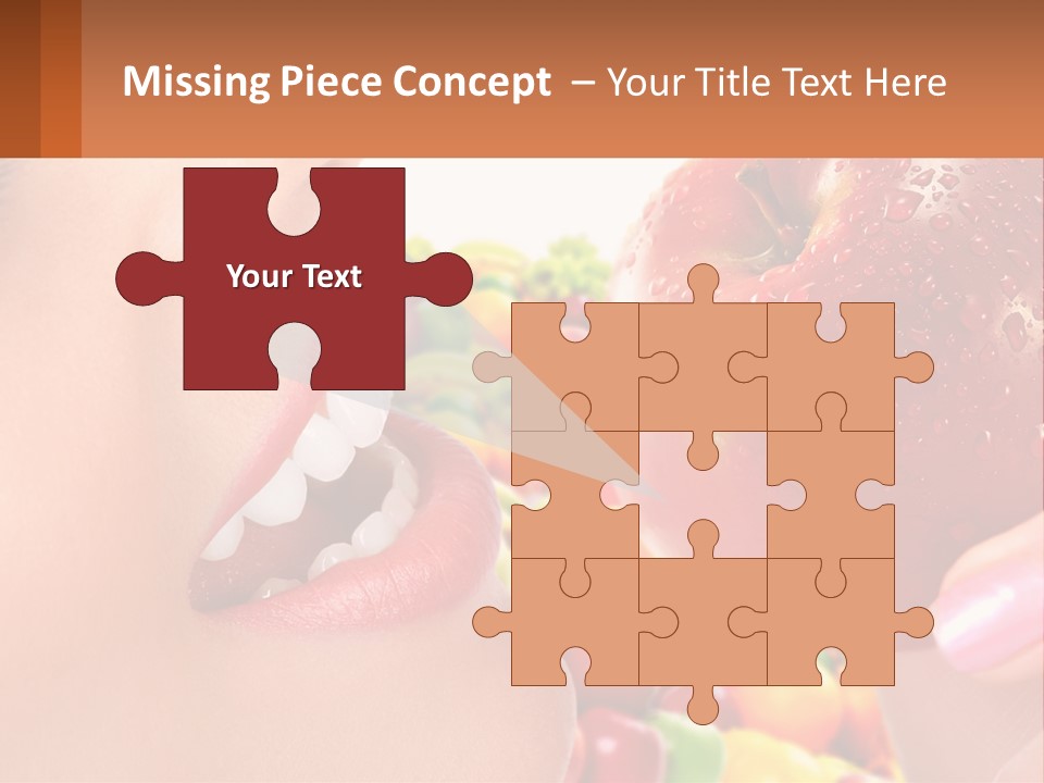 Chocolate Girl Isolated PowerPoint Template