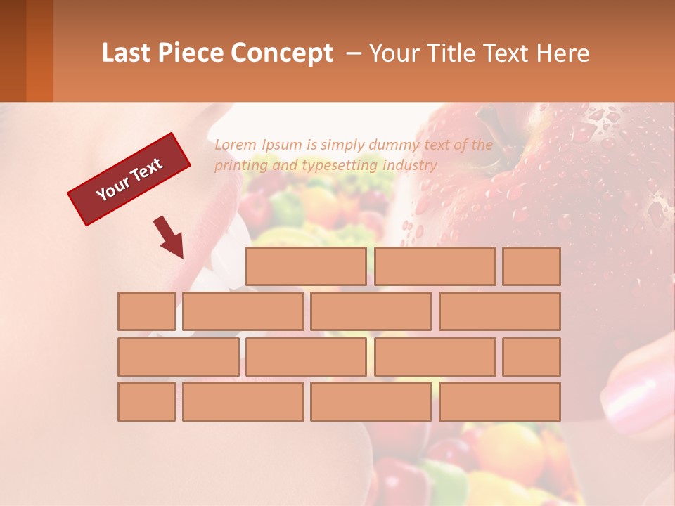 Chocolate Girl Isolated PowerPoint Template