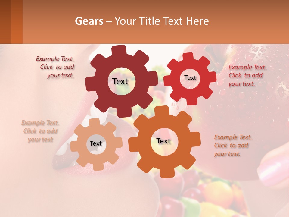 Chocolate Girl Isolated PowerPoint Template