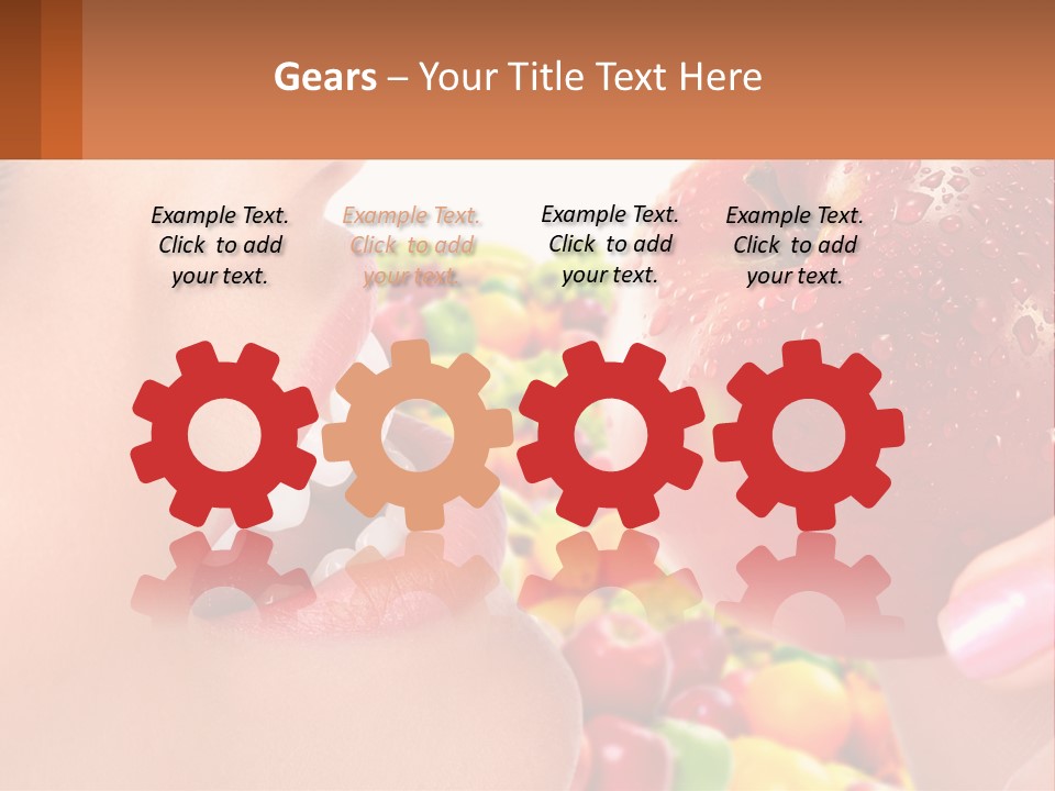 Chocolate Girl Isolated PowerPoint Template