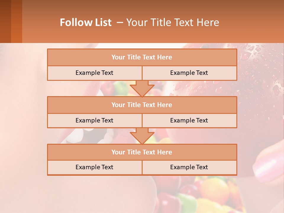 Chocolate Girl Isolated PowerPoint Template