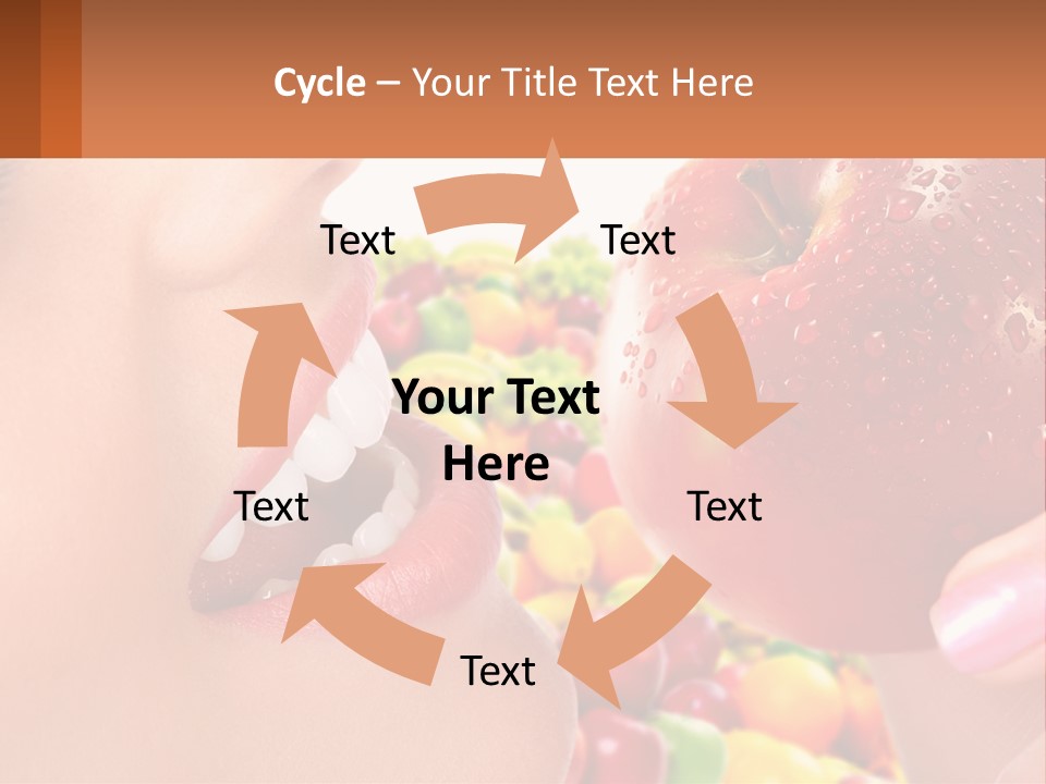 Chocolate Girl Isolated PowerPoint Template