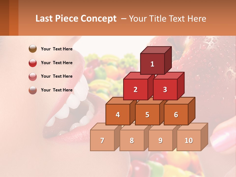 Chocolate Girl Isolated PowerPoint Template