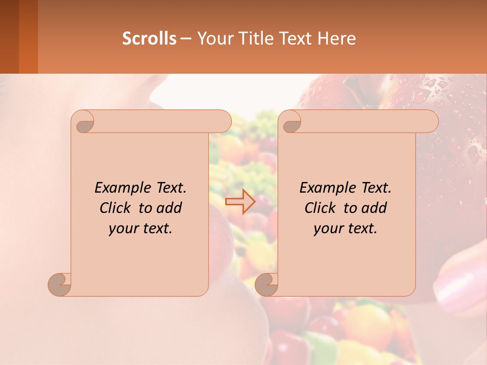 Chocolate Girl Isolated PowerPoint Template