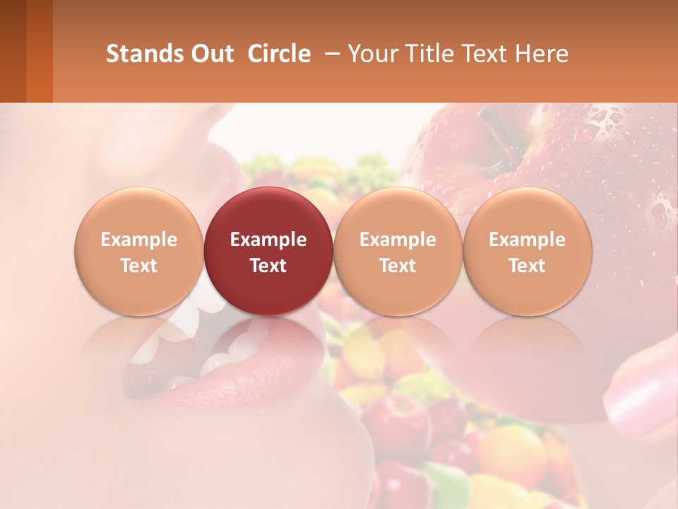 Chocolate Girl Isolated PowerPoint Template