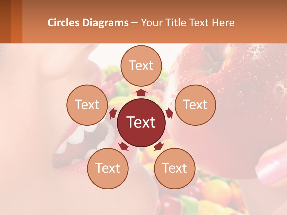 Chocolate Girl Isolated PowerPoint Template