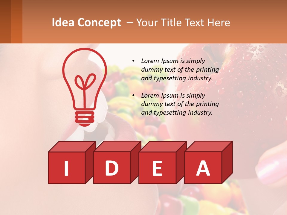 Chocolate Girl Isolated PowerPoint Template