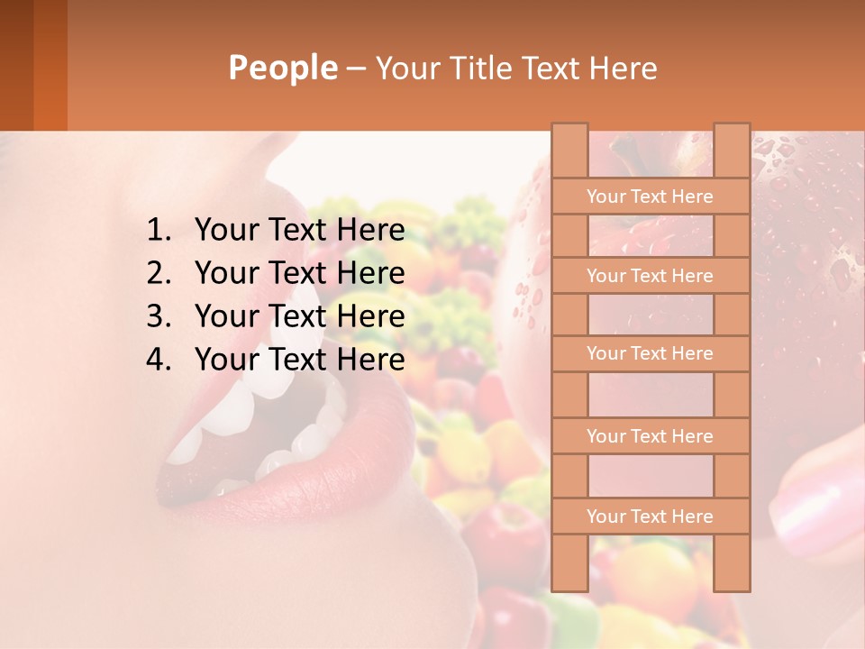 Chocolate Girl Isolated PowerPoint Template