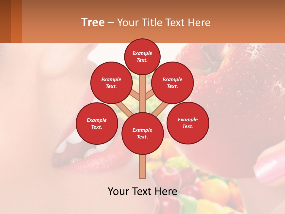 Chocolate Girl Isolated PowerPoint Template