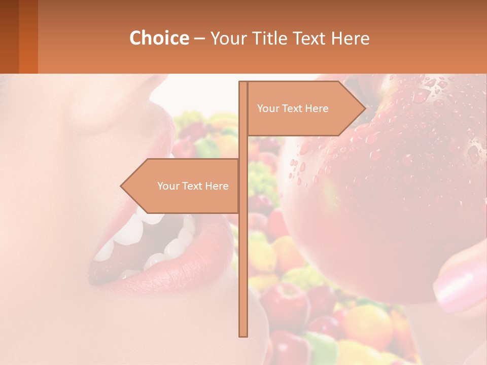 Chocolate Girl Isolated PowerPoint Template