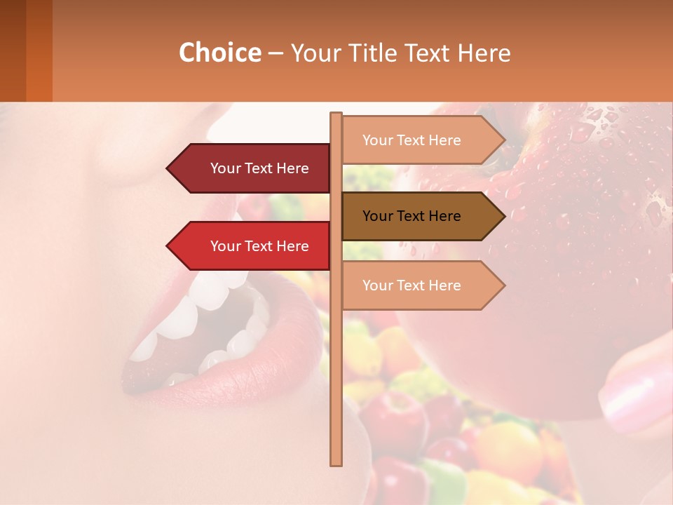 Chocolate Girl Isolated PowerPoint Template