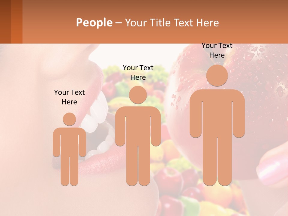 Chocolate Girl Isolated PowerPoint Template