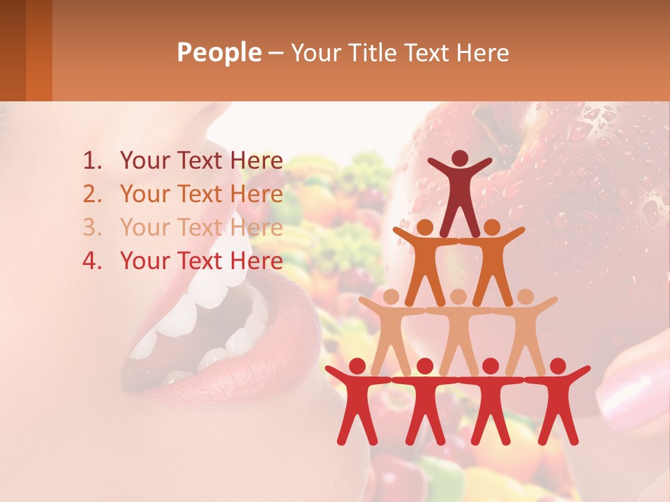 Chocolate Girl Isolated PowerPoint Template