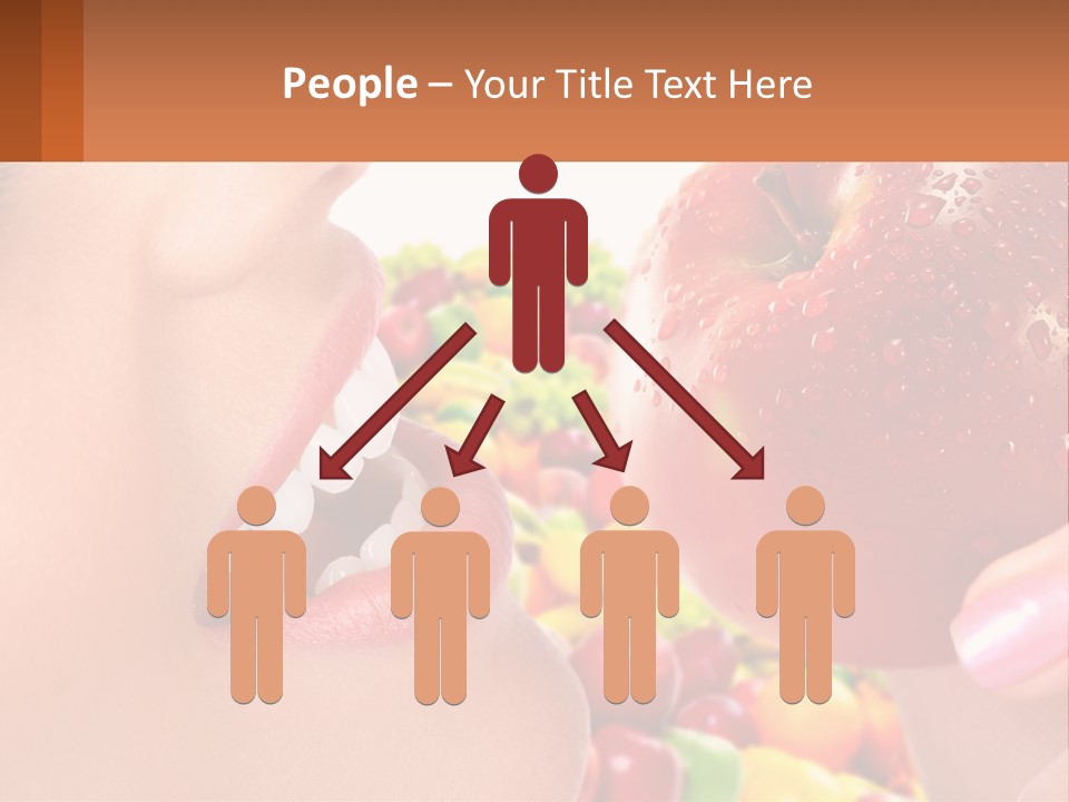 Chocolate Girl Isolated PowerPoint Template