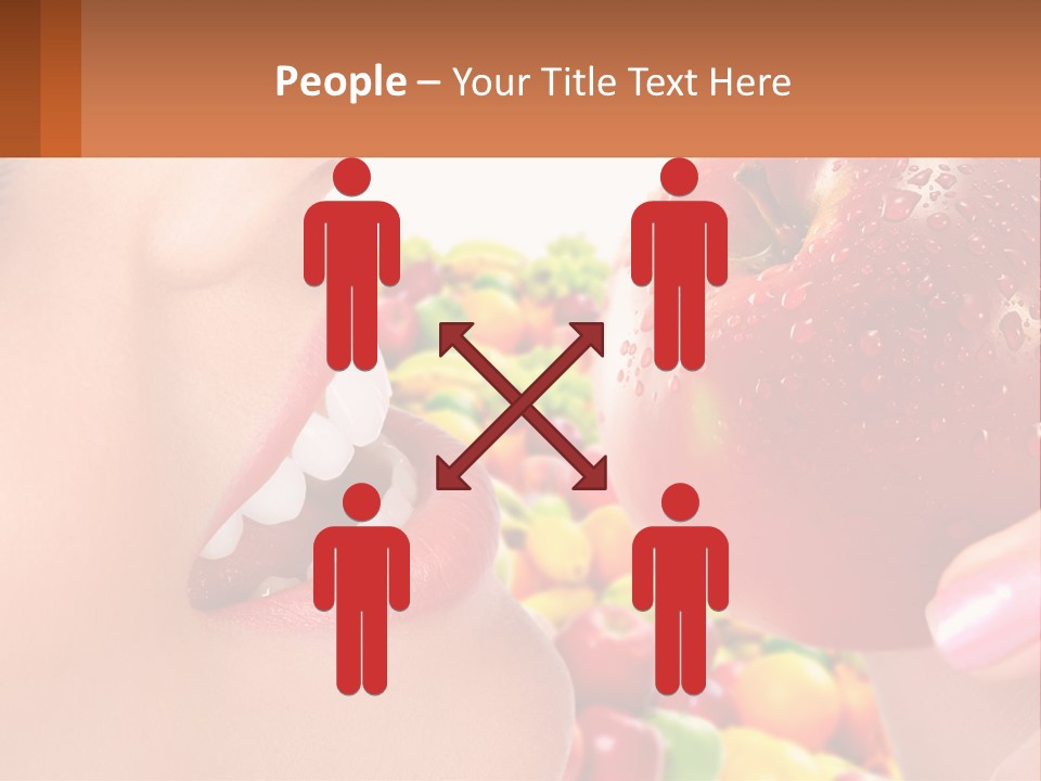 Chocolate Girl Isolated PowerPoint Template