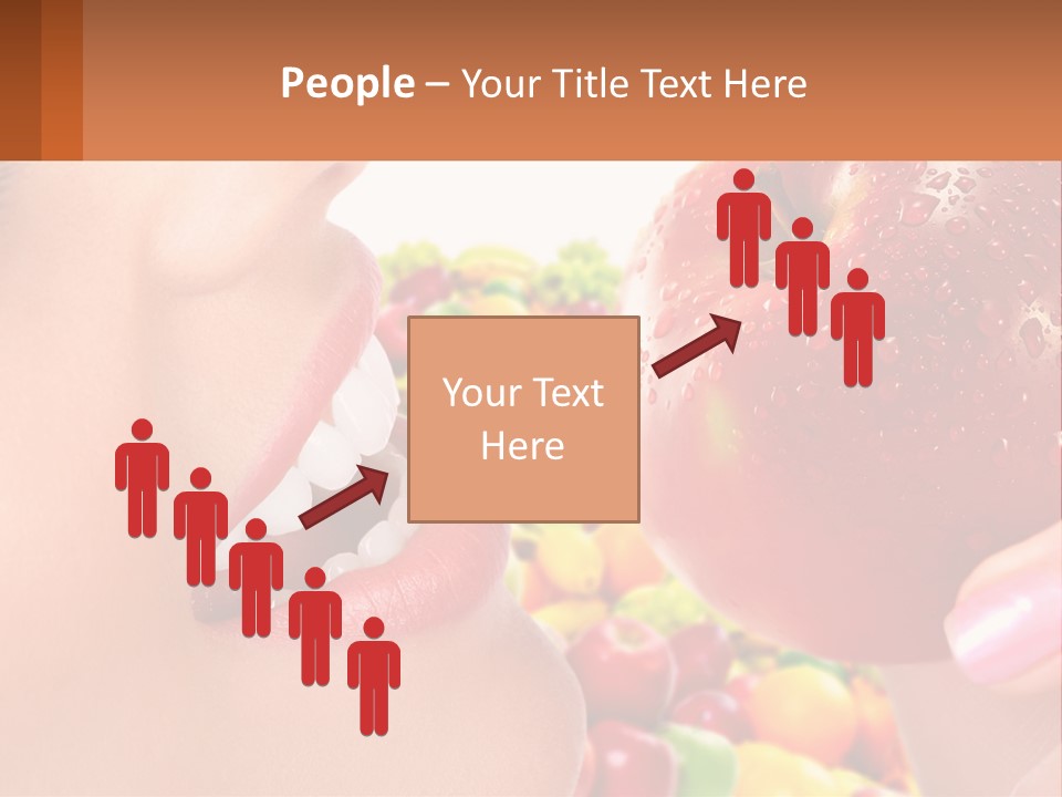 Chocolate Girl Isolated PowerPoint Template