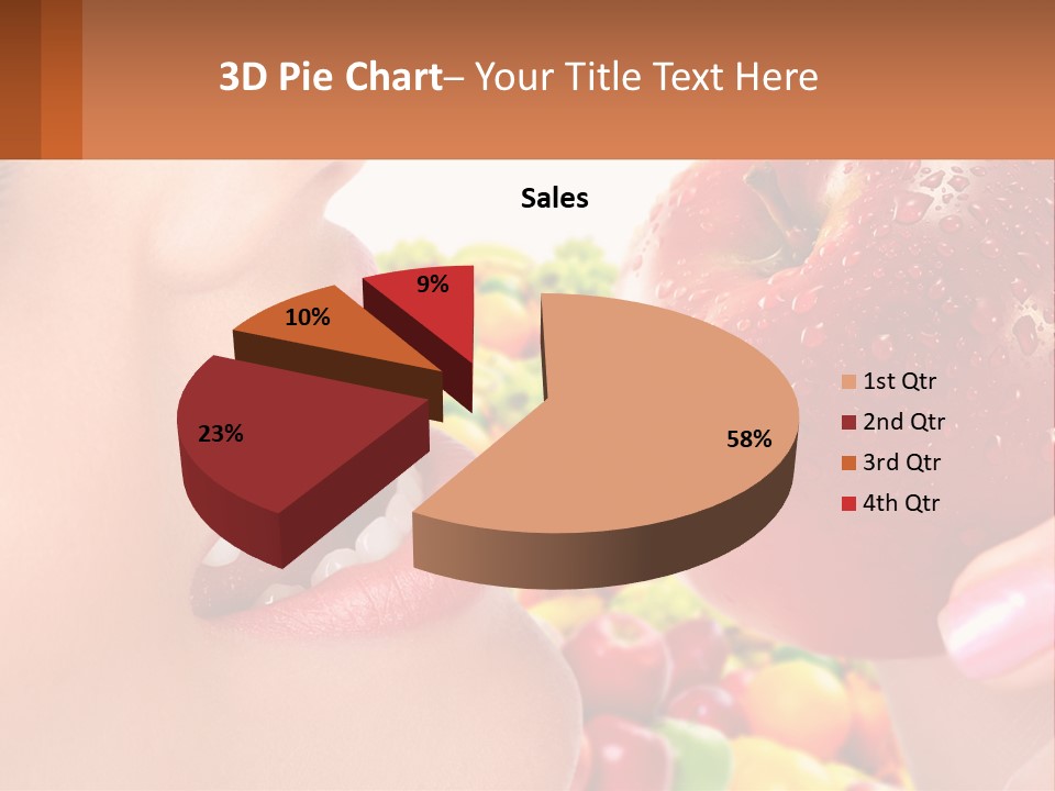 Chocolate Girl Isolated PowerPoint Template