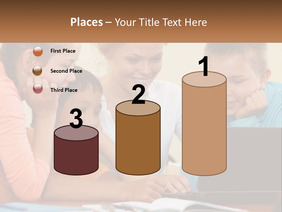 Little Youngster Schoolchildren PowerPoint Template