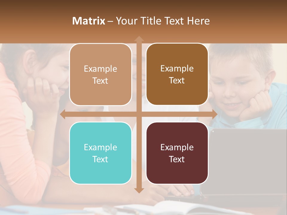 Little Youngster Schoolchildren PowerPoint Template