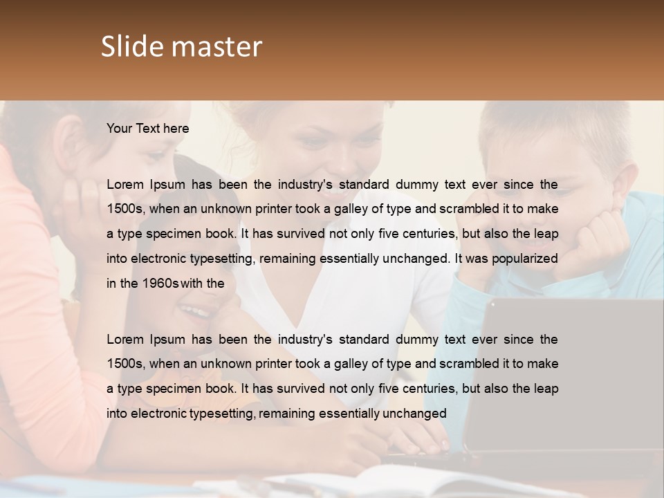 Little Youngster Schoolchildren PowerPoint Template