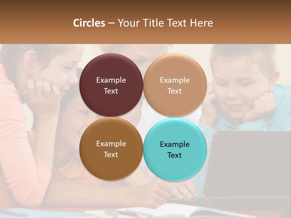 Little Youngster Schoolchildren PowerPoint Template