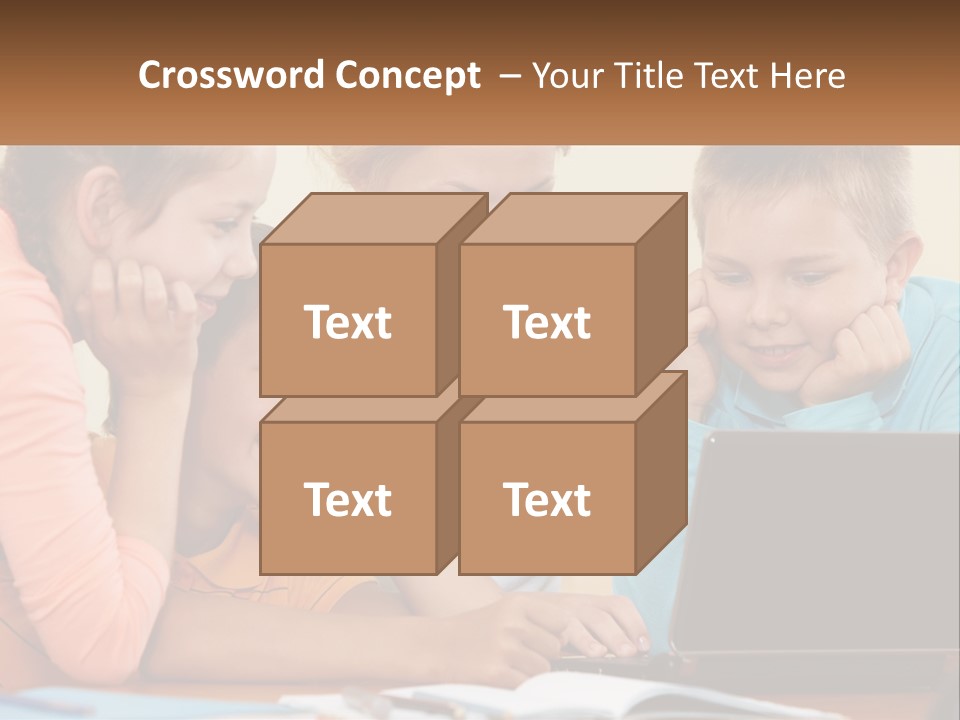 Little Youngster Schoolchildren PowerPoint Template