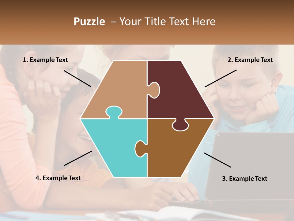 Little Youngster Schoolchildren PowerPoint Template