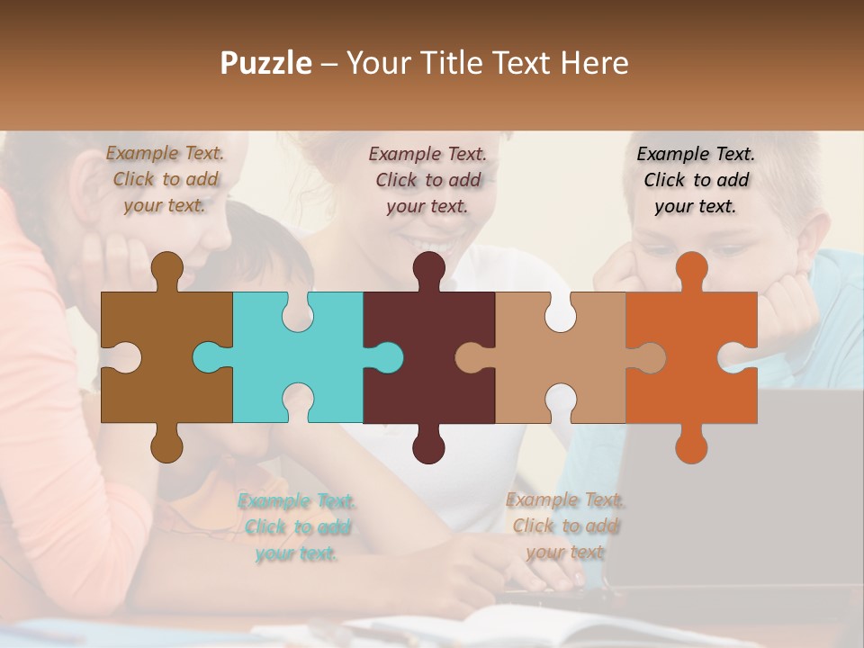 Little Youngster Schoolchildren PowerPoint Template