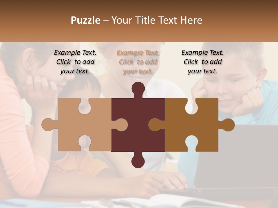 Little Youngster Schoolchildren PowerPoint Template