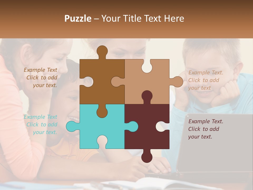 Little Youngster Schoolchildren PowerPoint Template