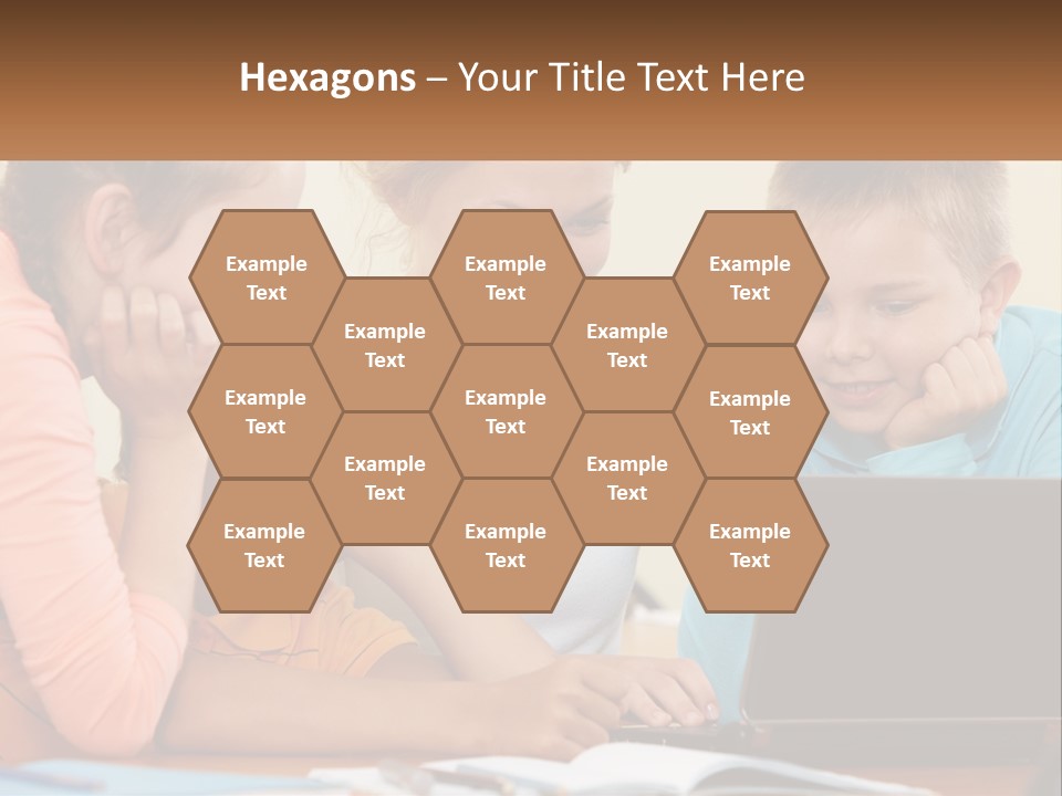 Little Youngster Schoolchildren PowerPoint Template