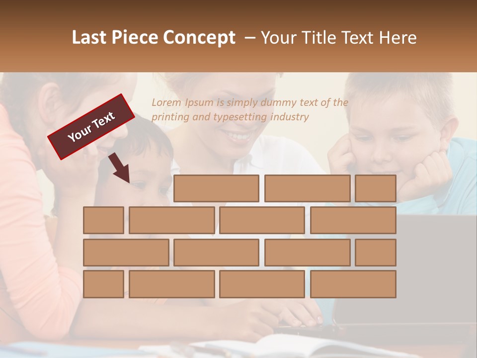 Little Youngster Schoolchildren PowerPoint Template