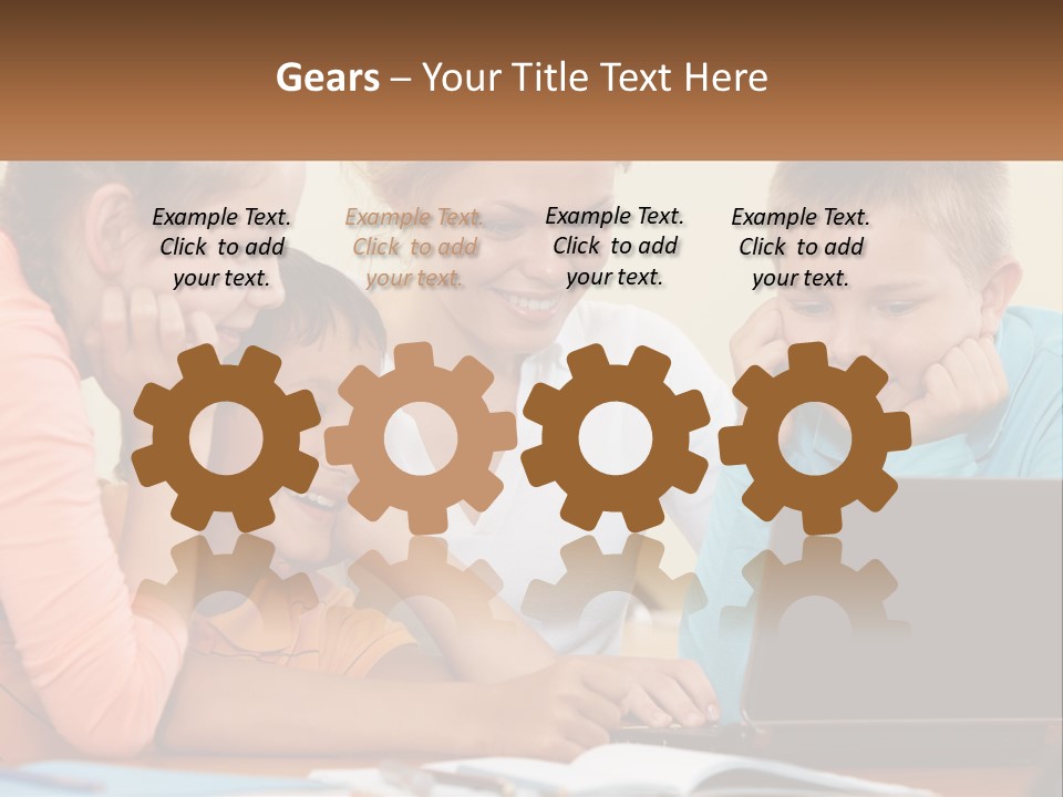 Little Youngster Schoolchildren PowerPoint Template