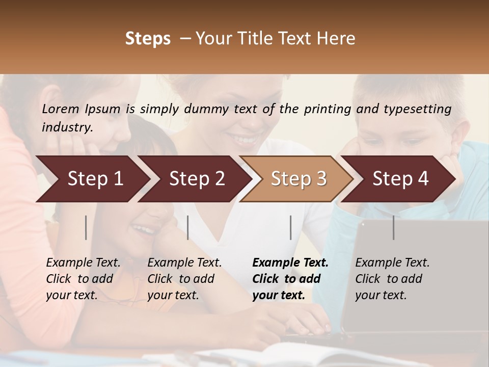 Little Youngster Schoolchildren PowerPoint Template