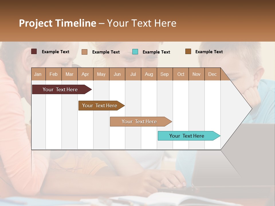 Little Youngster Schoolchildren PowerPoint Template