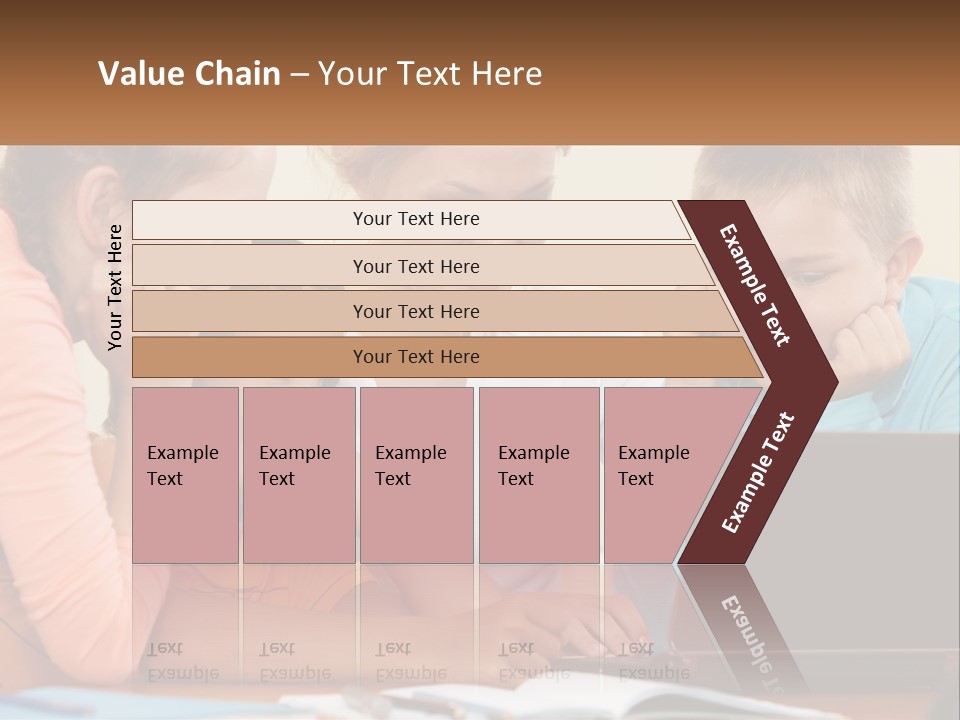 Little Youngster Schoolchildren PowerPoint Template