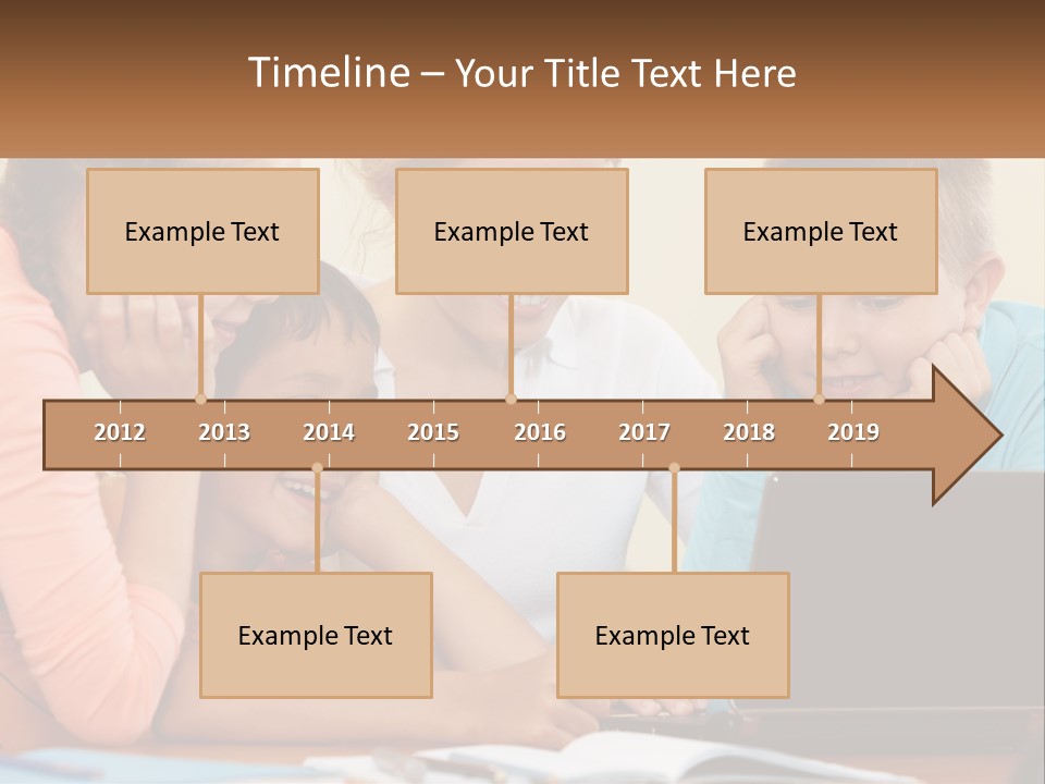 Little Youngster Schoolchildren PowerPoint Template