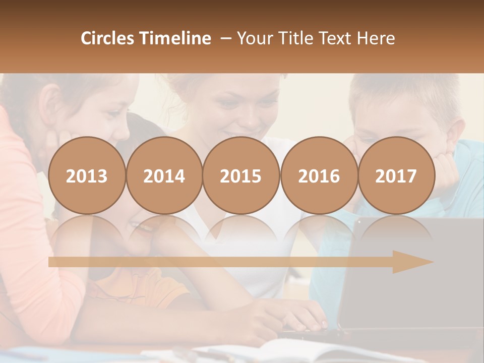 Little Youngster Schoolchildren PowerPoint Template