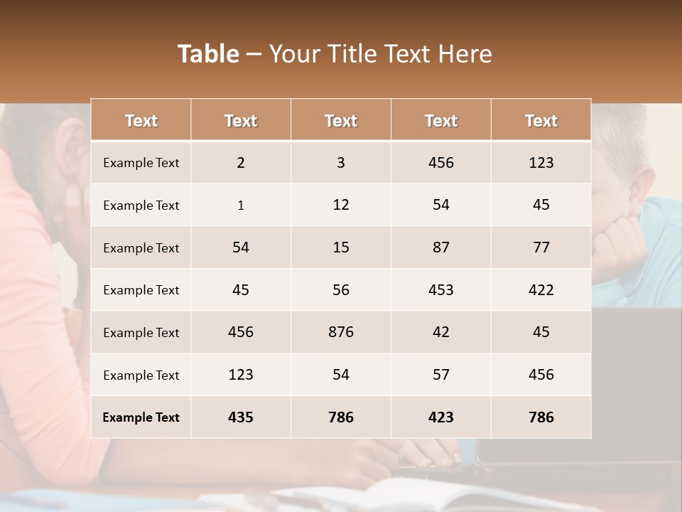 Little Youngster Schoolchildren PowerPoint Template