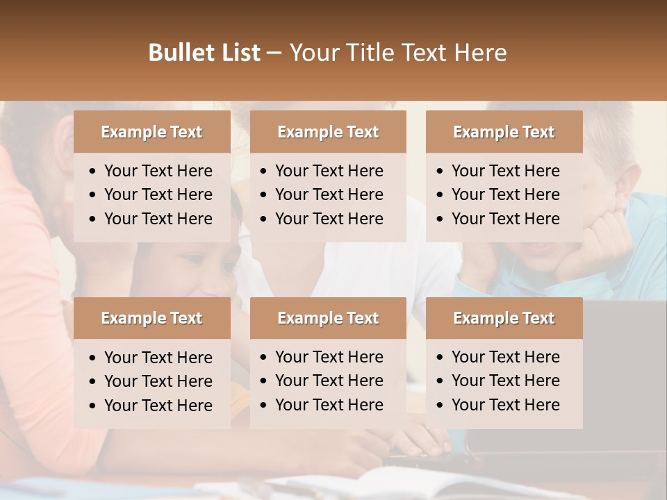 Little Youngster Schoolchildren PowerPoint Template