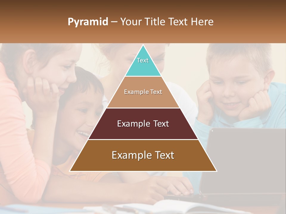 Little Youngster Schoolchildren PowerPoint Template