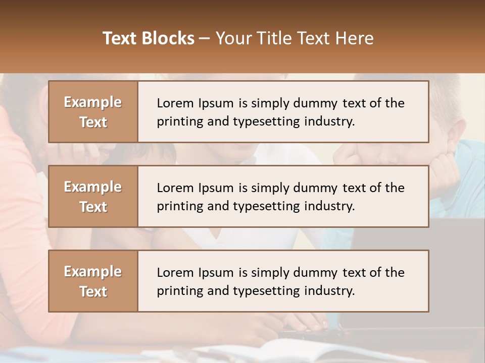Little Youngster Schoolchildren PowerPoint Template