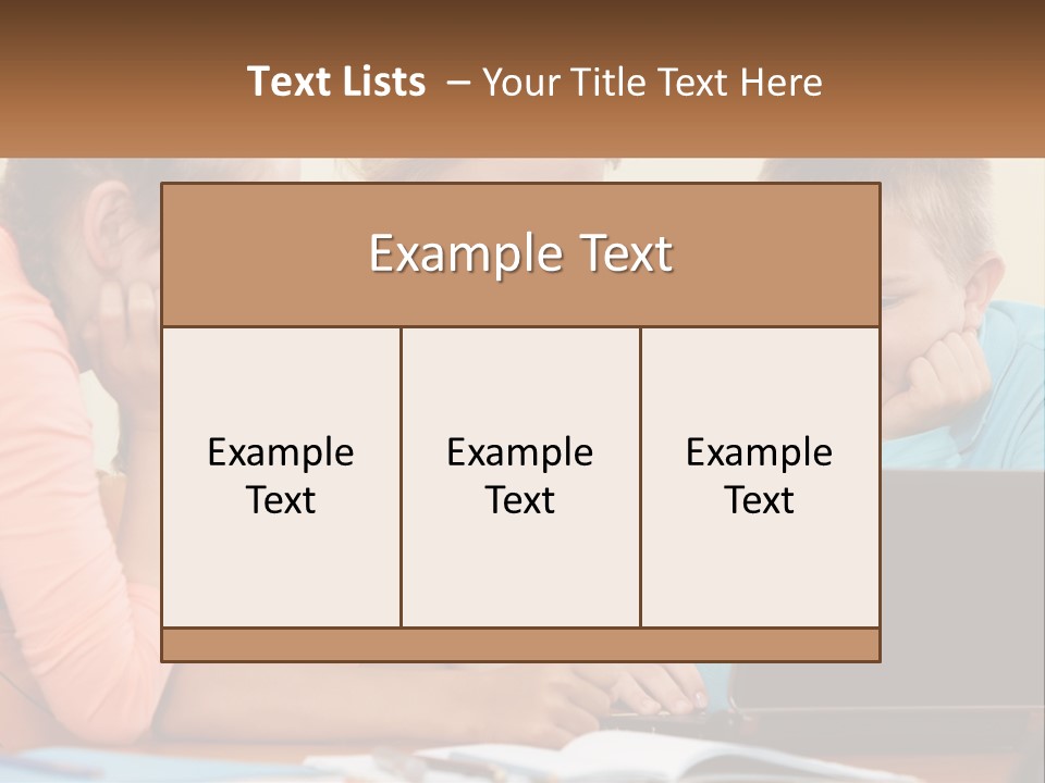 Little Youngster Schoolchildren PowerPoint Template