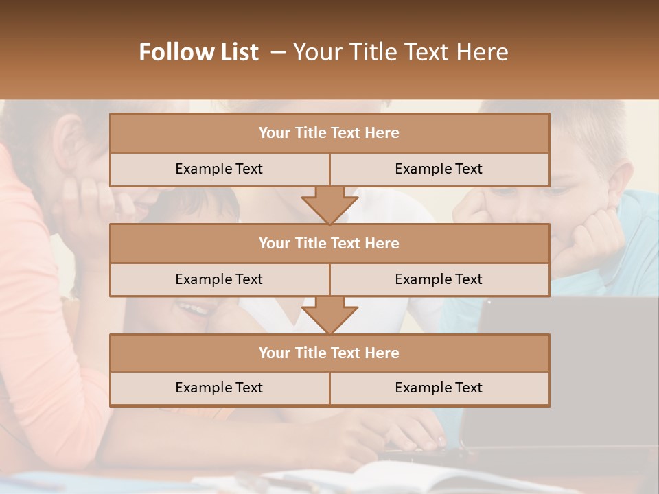 Little Youngster Schoolchildren PowerPoint Template