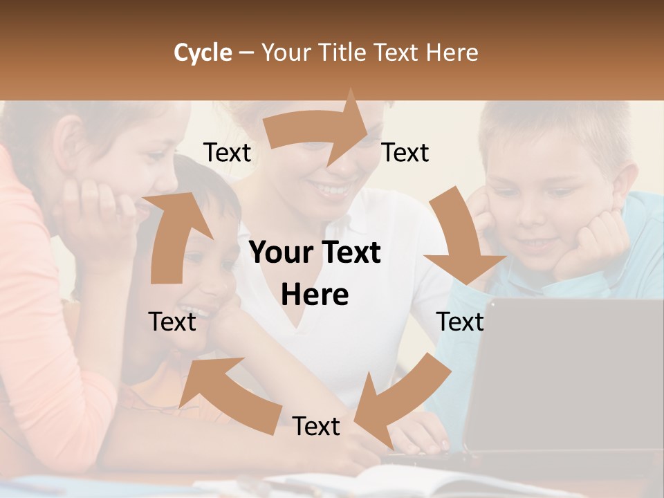 Little Youngster Schoolchildren PowerPoint Template