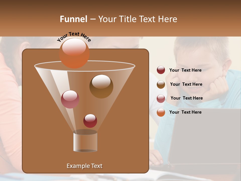 Little Youngster Schoolchildren PowerPoint Template