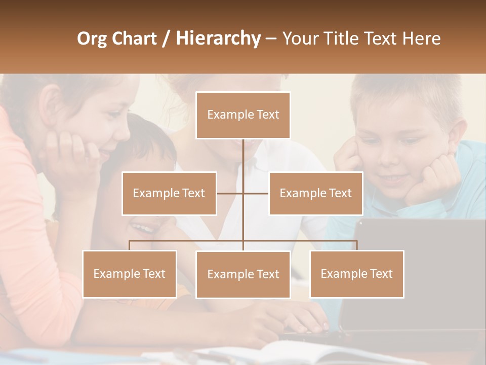 Little Youngster Schoolchildren PowerPoint Template