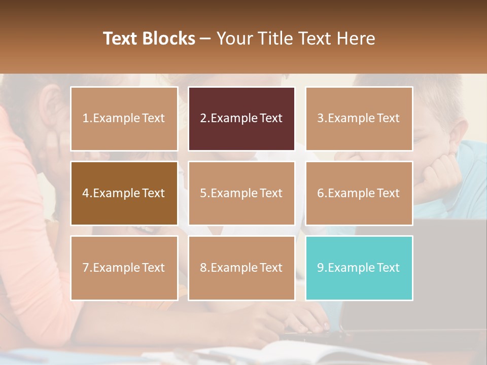 Little Youngster Schoolchildren PowerPoint Template